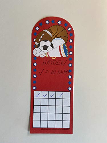 Sports Personal Incentive Chart-24 Pcs 2.75in x 7.5in Encourage Positive Reinforcement Goal Chore Homework Reading Tracker Classroom Assignments Responsibility USA Made