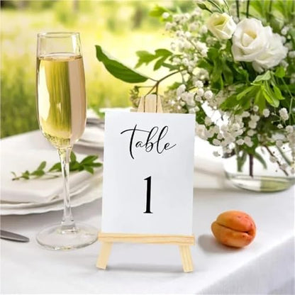 10pcs Wood Mini Easel Frame Desktop Triangle Display Stand Wedding Table Card Stand Holder(9x16cm) - color: 9x16cm