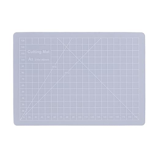 Keenso Crafts Transparent Non Slip Cutting Mat for Precise Crafting Writing Painting for Students Composite PVC (A5 Size) - size: 8.3"L x 5.9"W