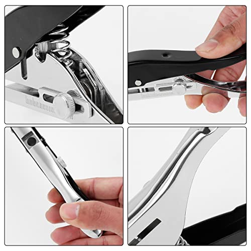 Hole Punch, 5Pcs Single Hole Punch 5/16inch Heavy Duty Hole Puncher, Portable Hole Puncher Single, Paper Hole Puncher, Handheld Punching Tool with Limiter for Paper Cards Plastic Cardboard PW