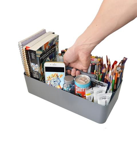 -Large Carry Caddy Bin Basket Portable Office Desk Storage DIY- MADE IN USA (Orion Gray) - color: Orion Gray