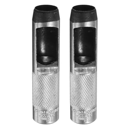 HARFINGTON 2pcs Leather Round Hole Punch, 18mm Hollow Hole Puncher Cutter Carbon Steel Circle Hole Punching Cutting Tool for Belt/DIY Leather Craft - size: 18mm