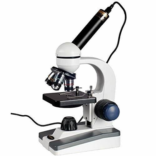 AmScope - 40X-1000X Compound Monocular Student Microscope Set + Slide Preparation Kit + Science Experiment Cards - M150C-SP14-EXCL1 - style: w/ Experiment Cards + Slide Prep Kit