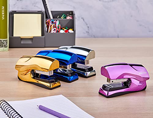 Bostitch Office Heavy Duty Stapler, 40 Sheet Capacity, No Jam, Half Strip, Fits into the Palm of Your Hand, For Classroom, Office or Desk, Chrome - color: Chrome, style: Compact
