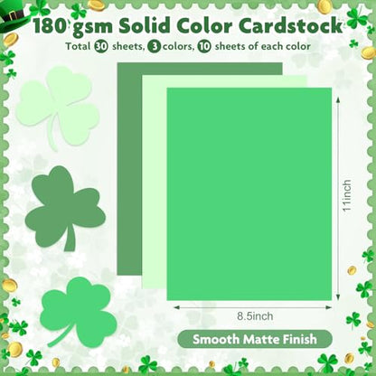 60Sheets Green Cardstock 8.5x11" Glitter Card Stocks Dark Green Scrapbook Paper Light Green Construction Paper for Crafts Invitations Greeting Cards Making School Office Home Supplies - color: Green