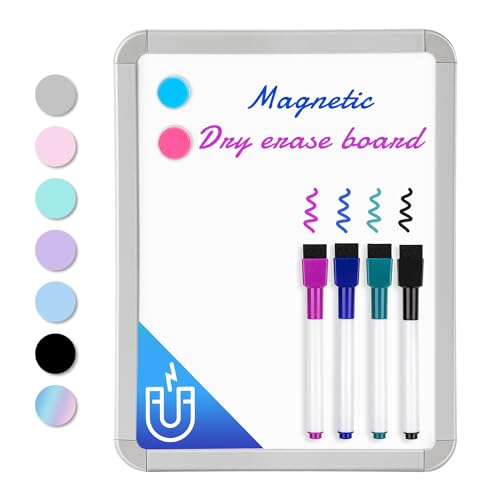 VUSIGN Small Dry Erase Whiteboard, 8.5 x 11 Inches White Board for Kids, Students, Fridge, Locker, Mini Dry Erase Board - color: A-sliver