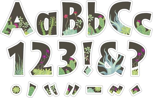 Barker Creek Letter Pop-Outs, 4" Prickles, Multicolor Designer Letters for Bulletin Boards, Breakrooms, Reception Areas, Signs, Displays, And More! 4", 255 Characters per Set (1734) - style: Prickles