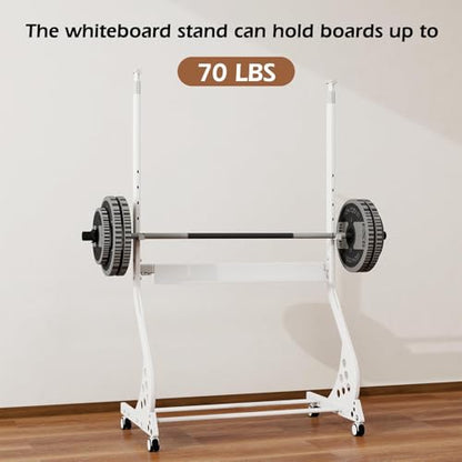 Glass White Board Stand, with Wheels, Height & Width Adjustable Universal Mobile Stand for Whiteboard/Glass Board, Ideal for Office, Classroom,Home Studio - Teachers, Professionals, Artists | , Height and Width Adjustable Universal White Board Holder Base