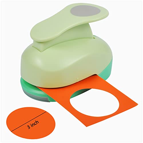 UCEC Paper Punch, 3 Inch XL Size Circle Punch Large Hole Puncher Paper Circles Craft Puncher Handmade Paper Punches for Crafting Scrapbooking Cards Arts Fun Projects Back to School Supplies - color: Circle, size: 3 Inch