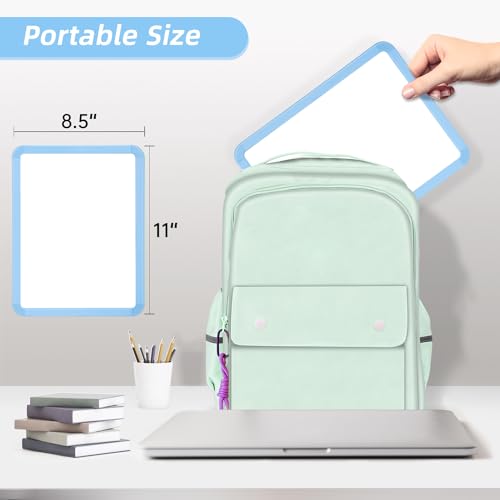 VUSIGN Small White Board Dry Erase, 8.5'' x 11'' Magnetic Dry Erase Board, Mini Whiteboard with Markers for Students, Fridge, Wall, Locker, Blue - color: H-blue