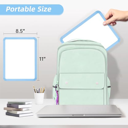 VUSIGN Small White Board Dry Erase, 8.5'' x 11'' Magnetic Dry Erase Board, Mini Whiteboard with Markers for Students, Fridge, Wall, Locker, Blue - color: H-blue