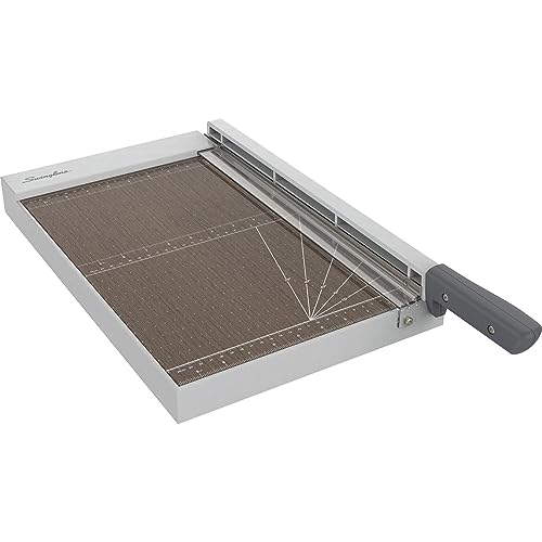 Swingline Paper Cutter, Guillotine Trimmer with EdgeGlow LED Cut Guide and Solid Wood Surface, 15" Cut Length, 10 Sheet Capacity, ClassicCut 1510W (G7010002) - size: 15" Cut Length
