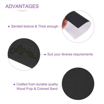 DMiotech 20 Pack Sanded Pastel Papers 10 x 15 Inch, Black Pastel Papers 160GSM Art Cardstock Papers for Artists Crayons Charcoal DIY Crafts - color: Black, size: 10 x 15 Inch