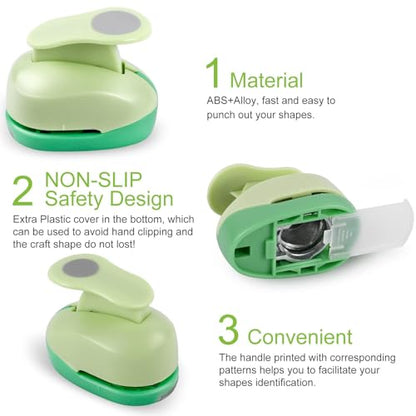UCEC 1/2 Inch Circle Punch - Paper Circle Punch for Crafts, Scrapbooking, Cards & Arts - color: Circle, size: 1/2 Inch