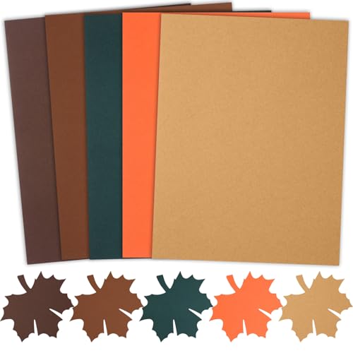 MixTeach 240 Sheets Assorted Sepia Cardstock Paper 8.5 x 11" Medium Thick Card Stock 180gsm/65lb Printable Kraft Paper for Fall Scrapbooking, Card Making, Invitations, DIY Art Craft Supplies - color: Sepia