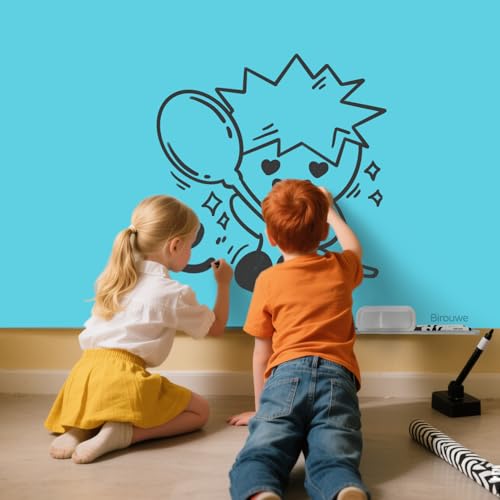 Magnetic Glass Whiteboard - Glass Dry Erase Board 48"x36" Large Frameless Glass Board for Walls Office School and Home, Blue - color: Blue, size: 48" x 36"