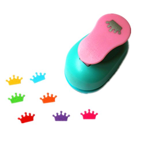 ODETOJOY 1inch Crown Handheld Scrapbooking Punch Cutter – Birthday Princess Craft Punch for Cards, Scrapbooks & Party Decorations - size: Crown