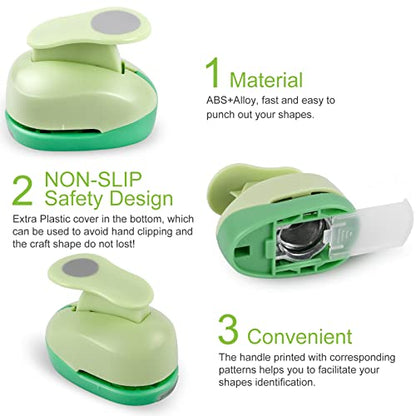UCEC Circle Punch, 1.25 Inch Circle Hole Punch, Paper Punch Circles Craft Punch Handmade Paper Punch for Crafting Scrapbooking Cards Arts Fun Projects - color: Circle, size: 1.25 Inch