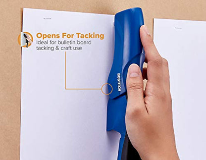 Bostitch Office Heavy Duty Stapler, 40 Sheet Capacity, No Jam, Half Strip, Fits into the Palm of Your Hand, For Classroom, Office or Desk, Navy Blue - color: Navy Blue, style: Compact
