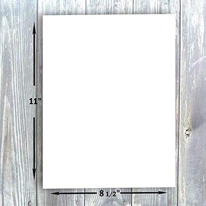 Hamilco White Glossy Cardstock Paper 8.5x11-100lb Cover Heavyweight Card Stock for Laser Printers, Crafts, Invitations, Photo Cards & Brochures (50 Sheets) - size: 100lb cover