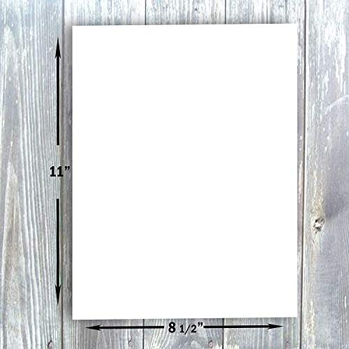 Hamilco White Glossy Cardstock Paper 8.5x11-100lb Cover Heavyweight Card Stock for Laser Printers, Crafts, Invitations, Photo Cards & Brochures (50 Sheets) - size: 100lb cover