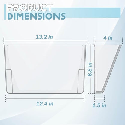 Gawerk Clear Acrylic Single Pocket, Plastic Hanging Wall Mount File Holder for Office Home (Gray, 6 Pack) - color: Gray, size: 6 Pack