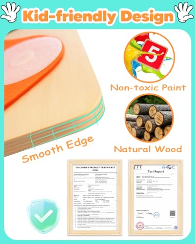Montessori Educational Learning Toys for 3 4 5 Year Old Boys Girls Birthday Gifts, Toddler Preschool Learning Activities, Number Counting Blocks Toys for Kids, Math Manipulatives Counting Toy for 3-5