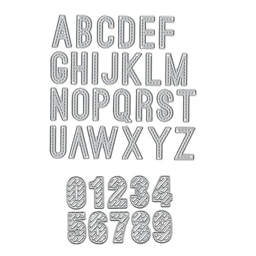 Metal Capital 26 Alphabet Cutting Dies, Spelling Letter Number Die Cuts for Card Making Stencil Embossing Tool Scrapbooking DIY Etched Craft Dies - color: CD-10number Capital alphabet