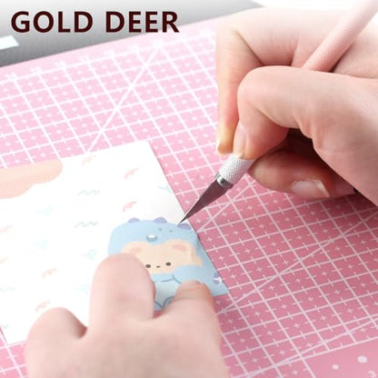 Exacto Knife for Crafting Precision Carving Hobby Knife Kit with A4 Cutting Craft Mat 20 CM Steel Ruler 30 PCS #11 Hobby Blades for DIY, Art, Cutting, Carving, Scrapbooking
