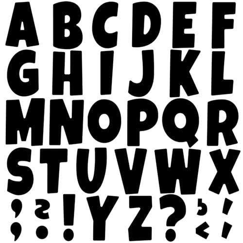 Bulletin Board Letters 144 PCS Letter Stickers Large Alphabet Stickers, Self Adhesive Vinyl Waterproof Letters Sticker for Mailbox Signs Poster Board Classroom Decor & DIY Crafts (Black, 3 Inch) - color: Black, size: 3 Inch