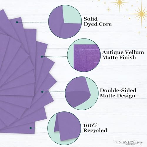 Cardstock Warehouse Pop-Tone Grape Jelly Purple Cardstock Paper – 25 Sheets, 12 x 12" - 65 lb / 175 GSM Premium Purple Card Stock for Die-cutting, Scrapbooking, Card Making & DIY Projects - color: Grape Jelly Purple