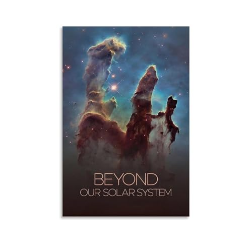 XIAOLOUTINYU Pillars of Creation Art 8x12 Astronomy Nebula Canvas Poster | Stellar Nursery Artwork for Bedrooms Offices Dorm Rooms Study Areas Iconic Star Forming Pillars Lightweight Unframed Display - color: Unframe-Pillars, size: 12"L x 8"W