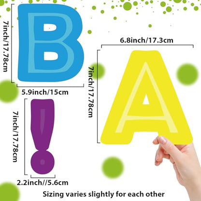 150PCS Large 7" Font Bulletin Board Letters and Punctuation Set, Colorful Classroom Alphabet Cutout for Bulletin Board Display Home School Educational Tool A Great Helper to Inspire Students' Learning - style: Third Dimension