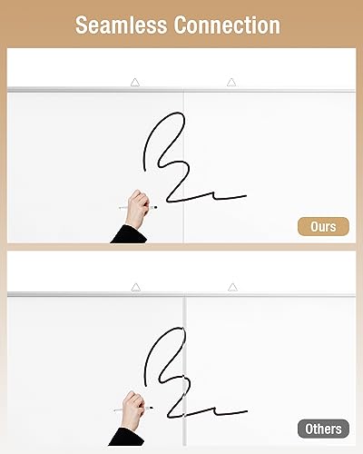 60"X 48" Large Magnetic Dry Erase Whiteboard, Wall Hanging Board with 4 Pens & 1 Dry Erasers & 6 Magnets, Sliver Aluminum Frame White - color: White, size: 60"W x 48"H