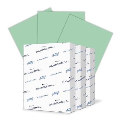 Hammermill 20 lb Green Printer Paper, 8.5 x 11-3 Ream (1,500 Sheets) - Made in The USA, Pastel - color: Green, size: 3 Ream | 1500 Sheets, style: Letter (8.5x11)