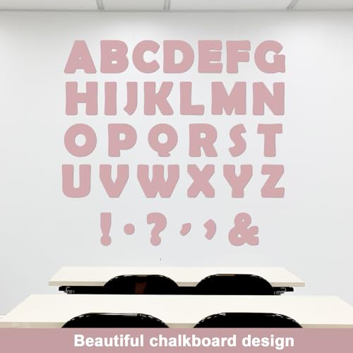 150 PCS Large 6" Font Letters and Punctuation Set, Blush Pink Light Mauve Classroom Alphabet Cutout for Bulletin Board Display Home School, A Great Helper to Inspire Students' Learning Interest - style: Blush Pink Pattern