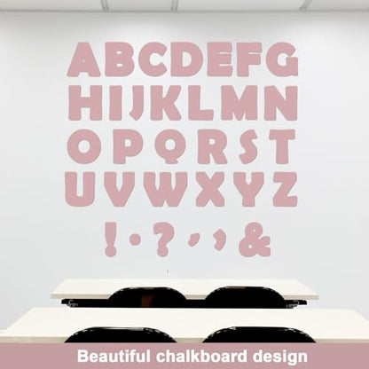 150 PCS Large 6" Font Letters and Punctuation Set, Blush Pink Light Mauve Classroom Alphabet Cutout for Bulletin Board Display Home School, A Great Helper to Inspire Students' Learning Interest - style: Blush Pink Pattern