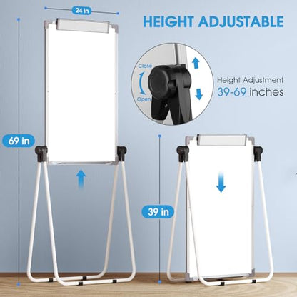 MaxGear Whiteboard with Stand 36" x 24" Easel Whiteboard Monthly Calendar | Double-Sided Height Adjustable Large Board, Foldable, Portable Dry Erase Board for Home, Office, Classroom Planning, Teaching - size: 24"W x 36"H, style: Monthly Calendar