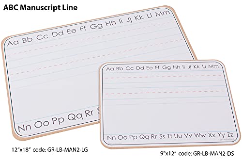 Double Sided Handheld Manuscript Whiteboard, ABC Dry Erase Lap Board, 11" x 17" Handwriting Practice for Kids - color: 2 Sets of Lines