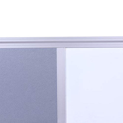 36 x24 inch Cork & Dry Erase Combo Board - Magnetic Whiteboard & Grey Bulletin Board for Office, Home, Classroom | Wall-Mountable with Aluminum Frame & Pen Tray - size: 36" x 24"