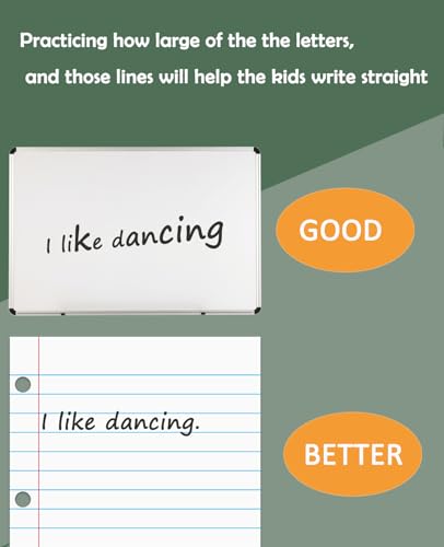 Dry Erase Giant Sized Magnetic Notebook Paper, Handwriting Lined Paper for Classroom Whiteboard Accessories, Dry Erase Notebook Teaching Aids, Homeschool Teaching Supplies 17" x 22"