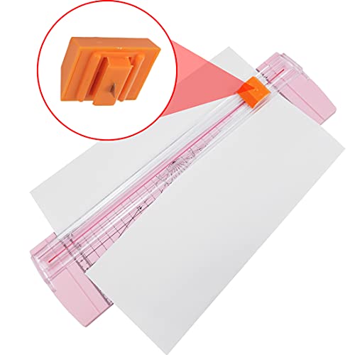 Rayson Paper Cutter Trimmer, A4 Size, 12" Craft Cutter, Light Pink | A4 12" paper trimmer for coupons, craft paper, photos and DIY projects; compact light pink design. - color: Pink