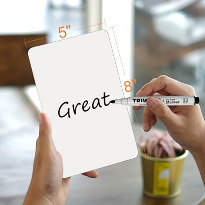 Portable Small White Board 5"x8" for Students, Personal Whiteboard Mini Lightweight Double Sided, Dry Erase Board for Kids Classroom, Individual Lapboards for Teaching with Eraser and Marker (36 Pack)