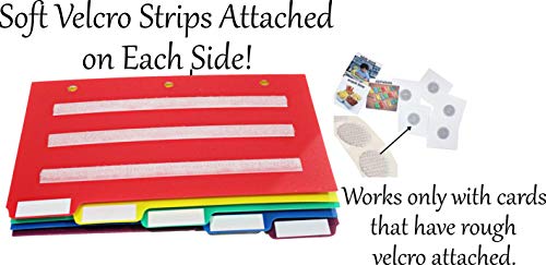 Smile4autism Small 5x8” Tools Perfect to Keep Your Loose Visual Picture Cards Organized. Autism, ABA, ADHD, Language & Apraxia Aspergers - size: Small, style: Divider: Soft Strips
