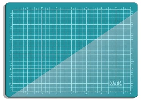 We R Memory Keepers Magnetic Glass Crafting Mat 9x6 - Heavy Duty, Perfect for Cutting, Paint Mixing, Scrapbooking, Crafts, and More - color: Clear