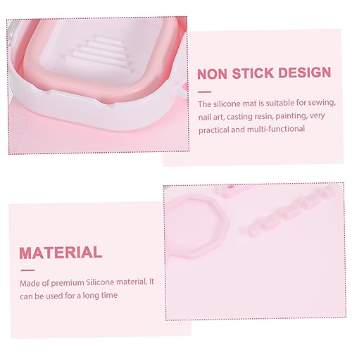 HOMSFOU Silicone Painting Mat for Artists Nonstick Epoxy Silicone Craft Pad Multi Functional Art Mat for Painting Casting Easy to Clean Durable