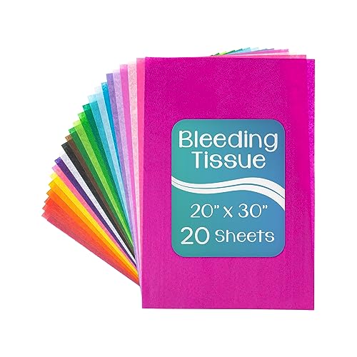 Hygloss Products Bleeding Tissue Assortment- Multi-Color Assortment 20 x 30 Inch, 20 Sheets - size: 20x30-Inch, style: 20 Sheets