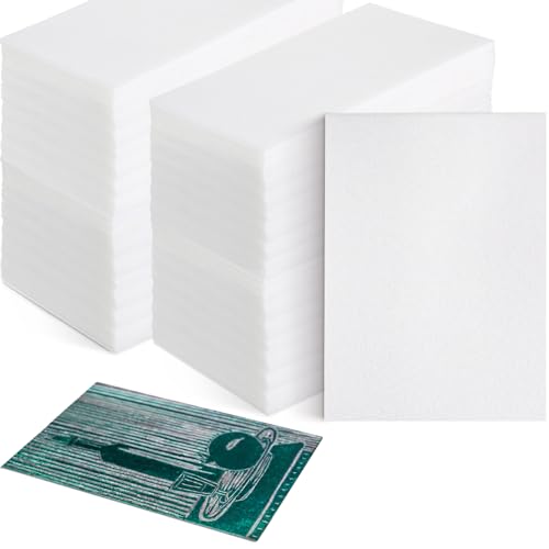 Pangda 360 Pcs White Foam Printing Plates, Foam Sheets Crafts Color Craft Board for Printmaking, Card Making, DIY Project, Stamp, Classroom, Scrap Booking (1.3 mm Thick) - size: 1.3 mm Thick
