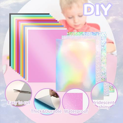 30 Pack Metallic Cardstock Paper Sheets 250gsm/92lb 6×8inch | Foil Mirror Shimmering Paper For Arts and Crafts, Decorative, Weddings & Birthdays Invitations, Scrapbook Supplies - style: Metallic