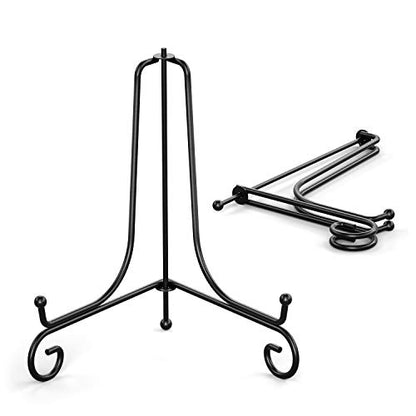 TR-LIFE Plate Stands for Display - 10 Inch Plate Holder Display Stand + Metal Easel Stand for Picture Frame, Decorative Plates, Book, Photo, Collectibles (2 Pack) - size: 10 Inch(2pcs)